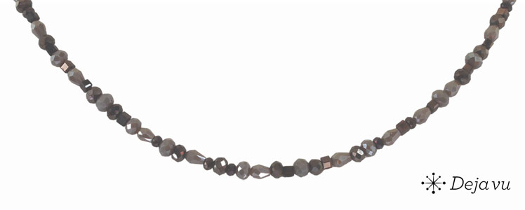 Deja vu Collier, Colliers, schwarz-grau-silber, N 841