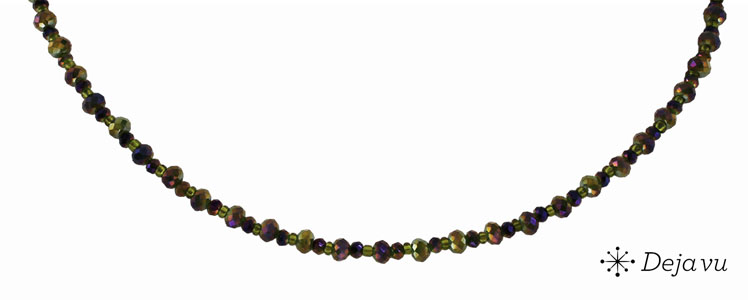 Deja vu Necklace, necklaces, green-yellow, N 843