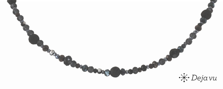 Deja vu Necklace, necklaces, black-grey-silver, N 846