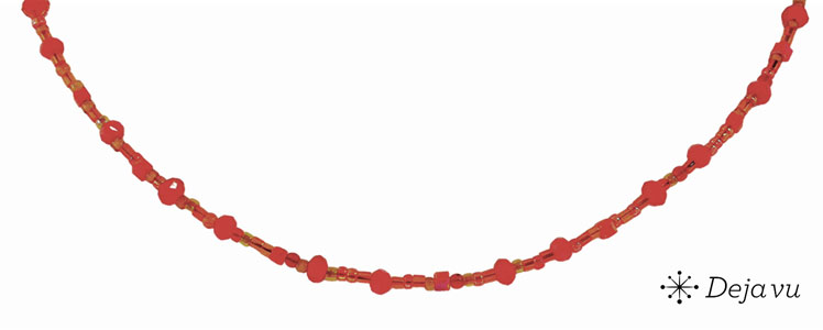 Deja vu Necklace, necklaces, red-orange, N 859