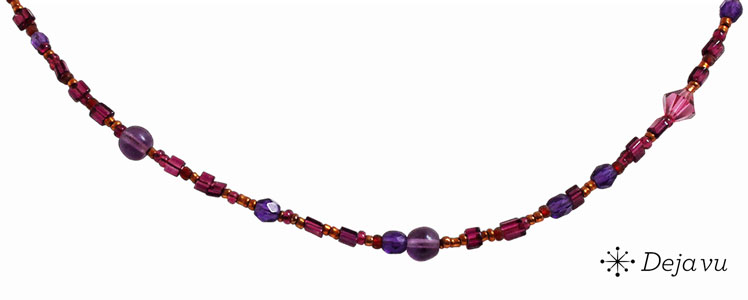 Deja vu Necklace, necklaces, purple-pink, N 864
