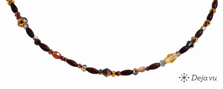 Deja vu Necklace, necklaces, brown-gold, N 865