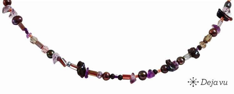Deja vu Necklace, necklaces, purple-pink, N 868