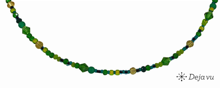 Deja vu Necklace, necklaces, green-yellow, N 870