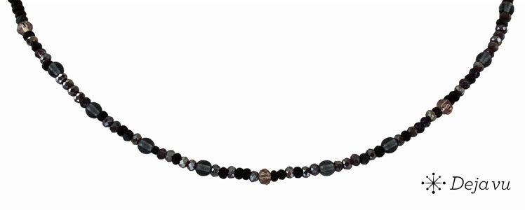 Deja vu Necklace, necklaces, black-grey-silver, N 872