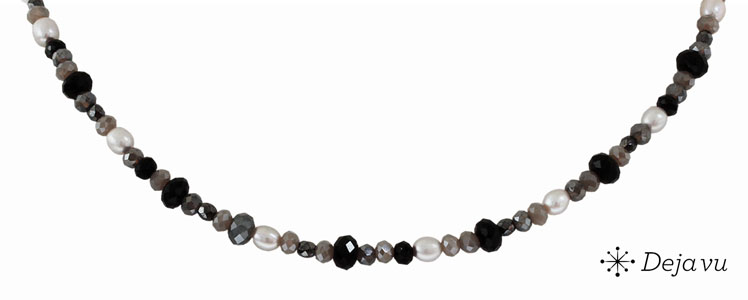 Deja vu Necklace, necklaces, black-grey-silver, N 880