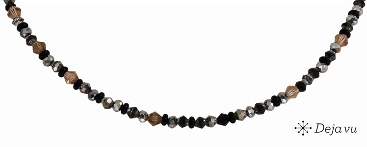Deja vu Necklace, necklaces, black-grey-silver, N 881