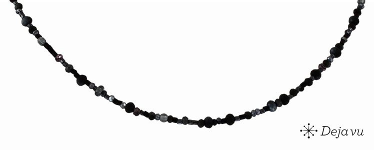 Deja vu Necklace, necklaces, black-grey-silver, N 882