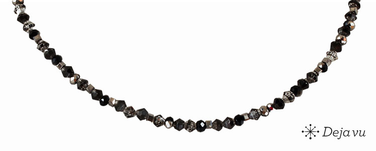 Deja vu Necklace, necklaces, black-grey-silver, N 885