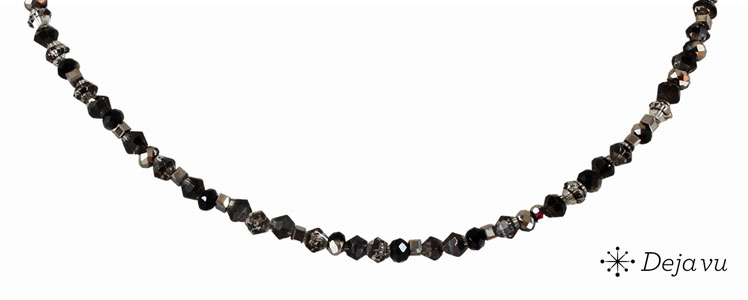 Deja vu Collier, Colliers, schwarz-grau-silber, N 885
