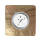 Deja vu watch, jewelry discs, nacre, Pb 17, nacre, cognac