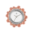 Deja vu watch, jewelry discs, glass, fabric, beads, Str 105