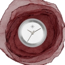 Deja vu watch, jewelry discs, glass, fabric, beads, Str 81-1