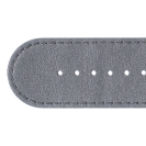 Deja vu watch, watch straps, leather straps, leather 30mm, gilded closure, Ub 98-1 g, metallic grey