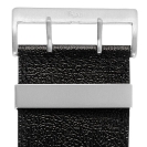 Deja vu watch, watch straps, leather straps, wide, 40mm, steel closure, Ubb 200, black-rustic