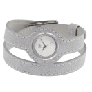 Deja vu watch, watch straps, leather straps, wrap straps, Udl 122-1, silver grey