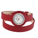 Deja vu watch, watch straps, leather straps, wrap straps, Udl 36, medium red