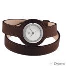 Deja vu watch, watch straps, leather straps, wrap straps, Udl 7, dark brown