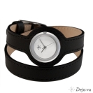 Deja vu watch, watch straps, leather straps, wrap straps, Uds 4, black