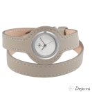 Deja vu Uhr, B�nder, B�nder in Leder, Wickeluhrenb�nder, Uds 76-1, steingrau