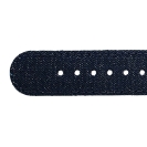 Deja vu watch, watch straps, leather straps, leather 20mm, steel closure, Us 95, jeans blue dark