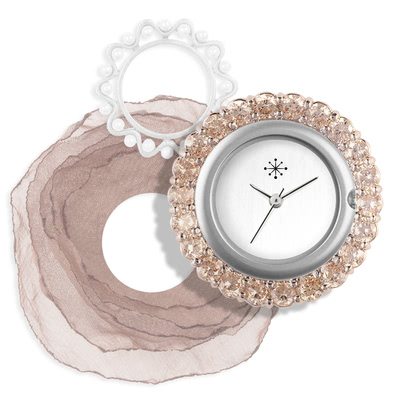 glass, fabric, beads